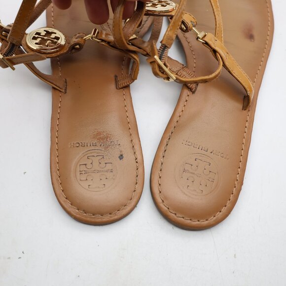 Tory Burch Ali Sandals Patent Leather Women's Size 9 M Casual Sandals - Picture 11 of 12
